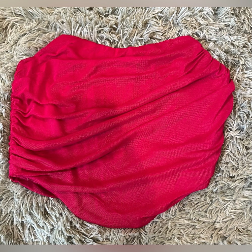 rose pink mesh material corset top